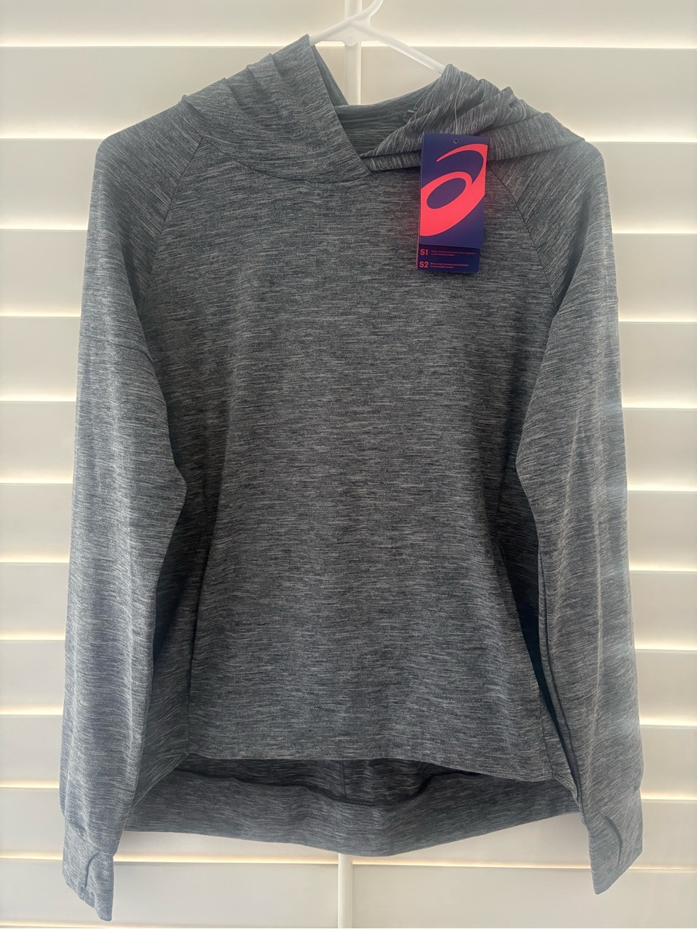 Asics Women's Heather Gray Scoop Neck Pullover Hoodie